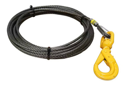 All-Grip Fiber Core Winch Cable with Self-Locking Swivel Hook