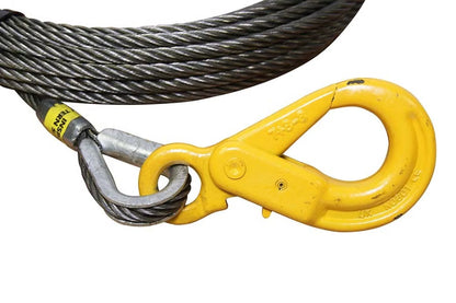 All-Grip Fiber-Core Winch Cable with Self-Locking Swivel Hook 85' CUSTOM