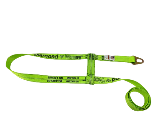 2" x 10' Diamond Weave Basket Wheel Lift Strap w/ D-Ring-BEST