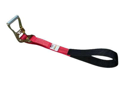 2" x 6' Heavy Duty Short Handle Ratchet Under Lift Strap with Protective Sleeve