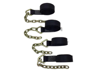 8 Point Heavy Duty Diamond Weave 18' Strap Kit for Rollback/Flatbed Tie Downs with 12