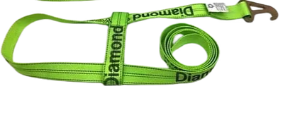 2" x 10' Diamond Weave Basket Wheel Lift Strap w/ Finger Hook