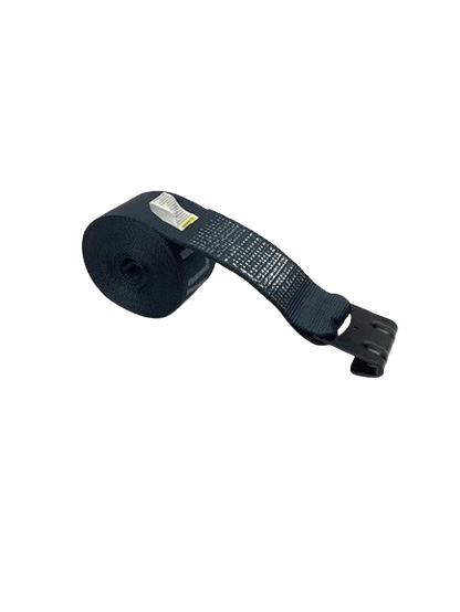 4" x 30' Black Winch Strap w/ Flat Hook