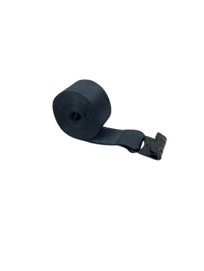 4" x 30' Black Winch Strap w/ Flat Hook