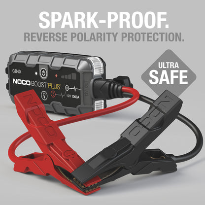 NOCO Genius 1,000 Amps 12 Volt Boost Plus UltraSafe Lithium Jump Starter GB40