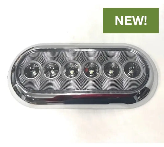 6" Clear Oval Sealed DOT Backup Light