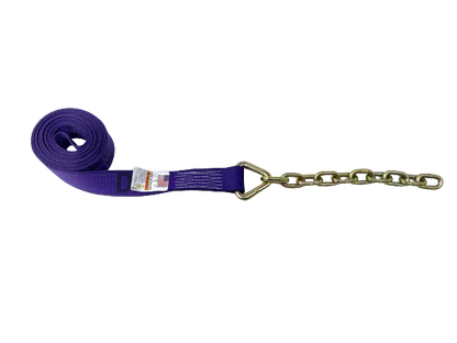 18' Tow Strap with 12" 5/16 G70 Chain Tail
