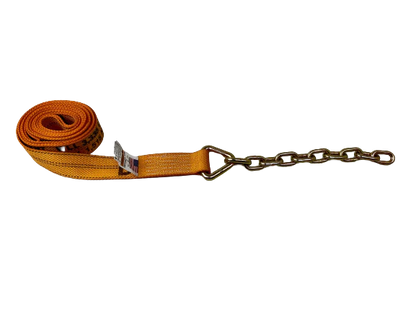 18' Tow Strap with 12" 5/16 G70 Chain Tail