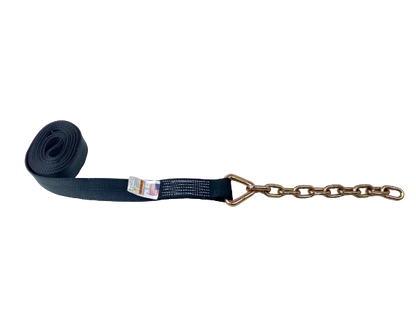 14 Foot Strap with 12 inch 5/16 G70 Chain Tail