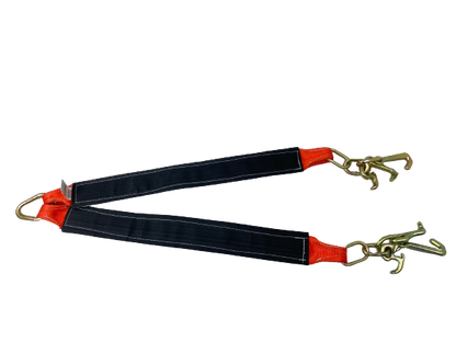 3"x36" Towing V-Bridle Strap with RTJ Frame Cluster Hooks