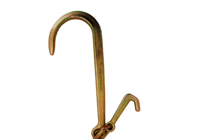 24" V-Bridle Chain with Big 15" J and Mini J Hooks - 5,400 WLL