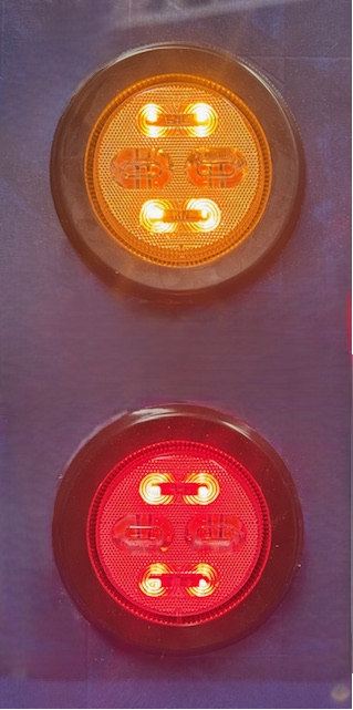 2" & 2.5" Marker light w/Amber strobe