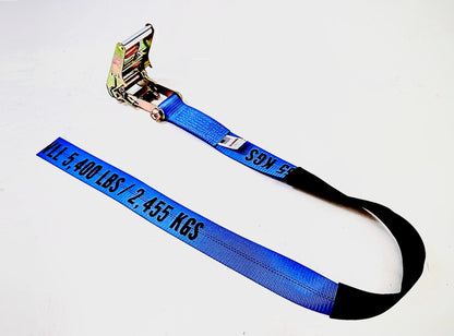 4" x 6' Heavy Duty Short Handle Ratchet Under Lift Strap with Protective Sleeve