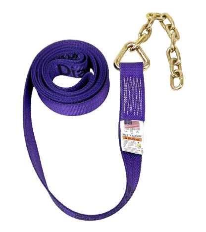 14 Foot Strap with 12 inch 5/16 G70 Chain Tail