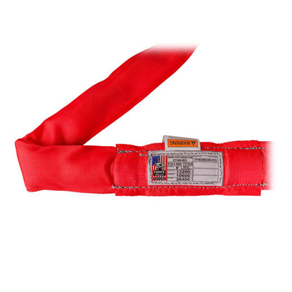 Tuffy Red 8 ft Endless Flexi-Grip Round Sling - 13,200 lbs WLL