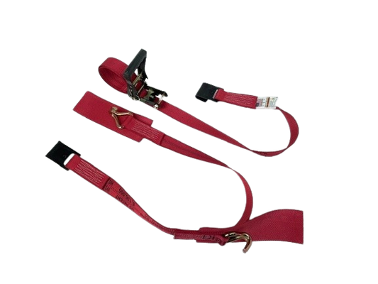 2" x 10.5' Quick Release Gas Cylinder Ratchet Strap w/ Flat Hooks & Wire Hooks-BEST