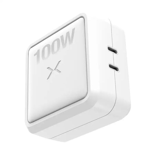 NOCO - XGrid X100: 100W USB-C GaN Charger with 2 Port, PPS – Fast Charging, Foldable Plug, UL Listed-White