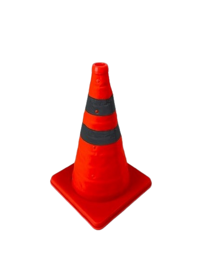 16" Tall - Reflective Collapsible Cone - Compact Space Saver