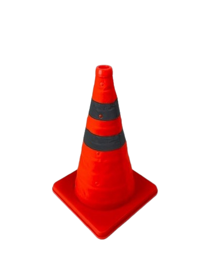 16" Tall - Reflective Collapsible Cone - Compact Space Saver