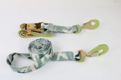 2" X 10' Camo Ratchet Assembly with Twisted Snap Hooks