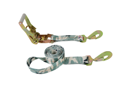 2" X 10' Camo Ratchet Assembly with Twisted Snap Hooks