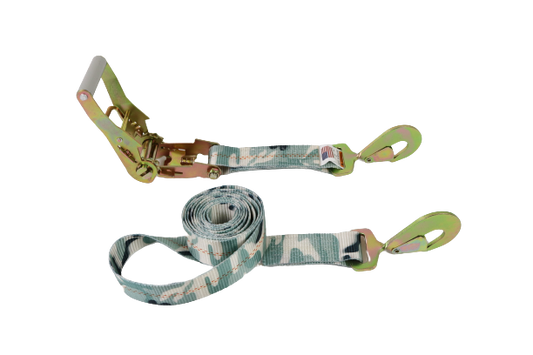 2" X 10' Camo Ratchet Assembly with Twisted Snap Hooks