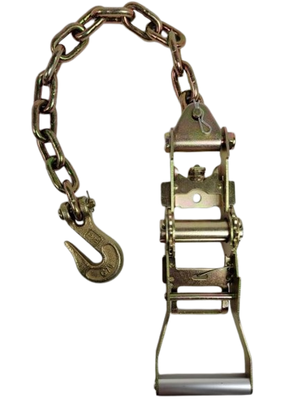2" Ratchet Handle w/ 5/16" G70 Chain and Grab Hook