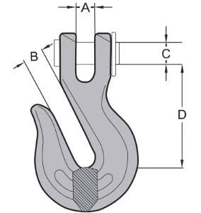3/8" Clevis Link Grab Hooks - Grade 70