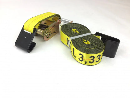 2" x 27' Ratchet Strap Assembly with Flat Hooks