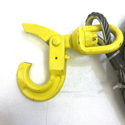 3/8" x 75' Steel Core Winch Cable w/ Self Locking Swivel Hook