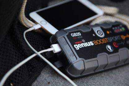 NOCO Genius GB20 Boost Sport 500A Lithium Jump Starter for Motorcycles, ATVs, UTVs (CA Compliant)