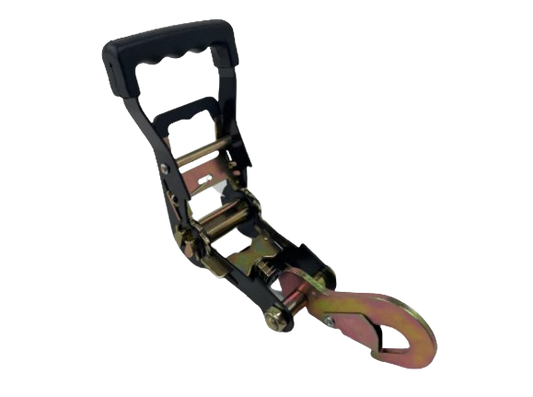 2" Black, Heavy Duty Ratchet w/ Snap Hook