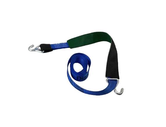 New Welded Wide Mouth Swivel-J Hook Wheel Strap - Diamond Weave