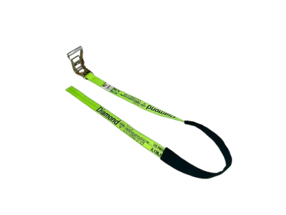 2" x 6' Heavy Duty Short Handle Ratchet Under Lift Strap with Protective Sleeve