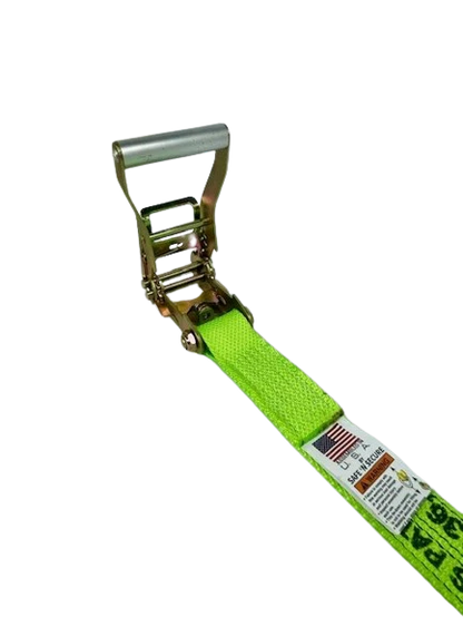 2" x 6' Heavy Duty Short Handle Ratchet Under Lift Strap with Protective Sleeve