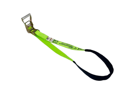 2" x 6' Heavy Duty Short Handle Ratchet Under Lift Strap with Protective Sleeve